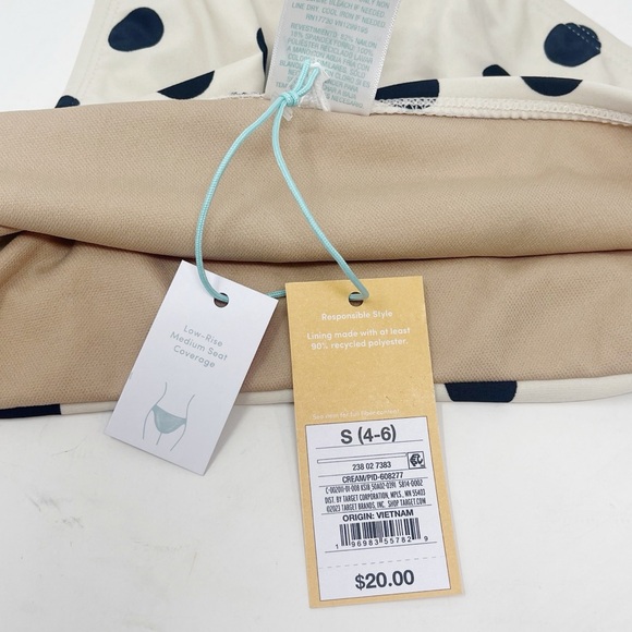 Kona sol NWT low rise tan and black bikini bottom women’s small - Picture 6 of 6